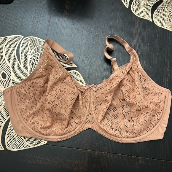 NWOT Glamorise Women's Plus Size Lace Comfort Wonderwire Bra Underwire 46G - Picture 5 of 8